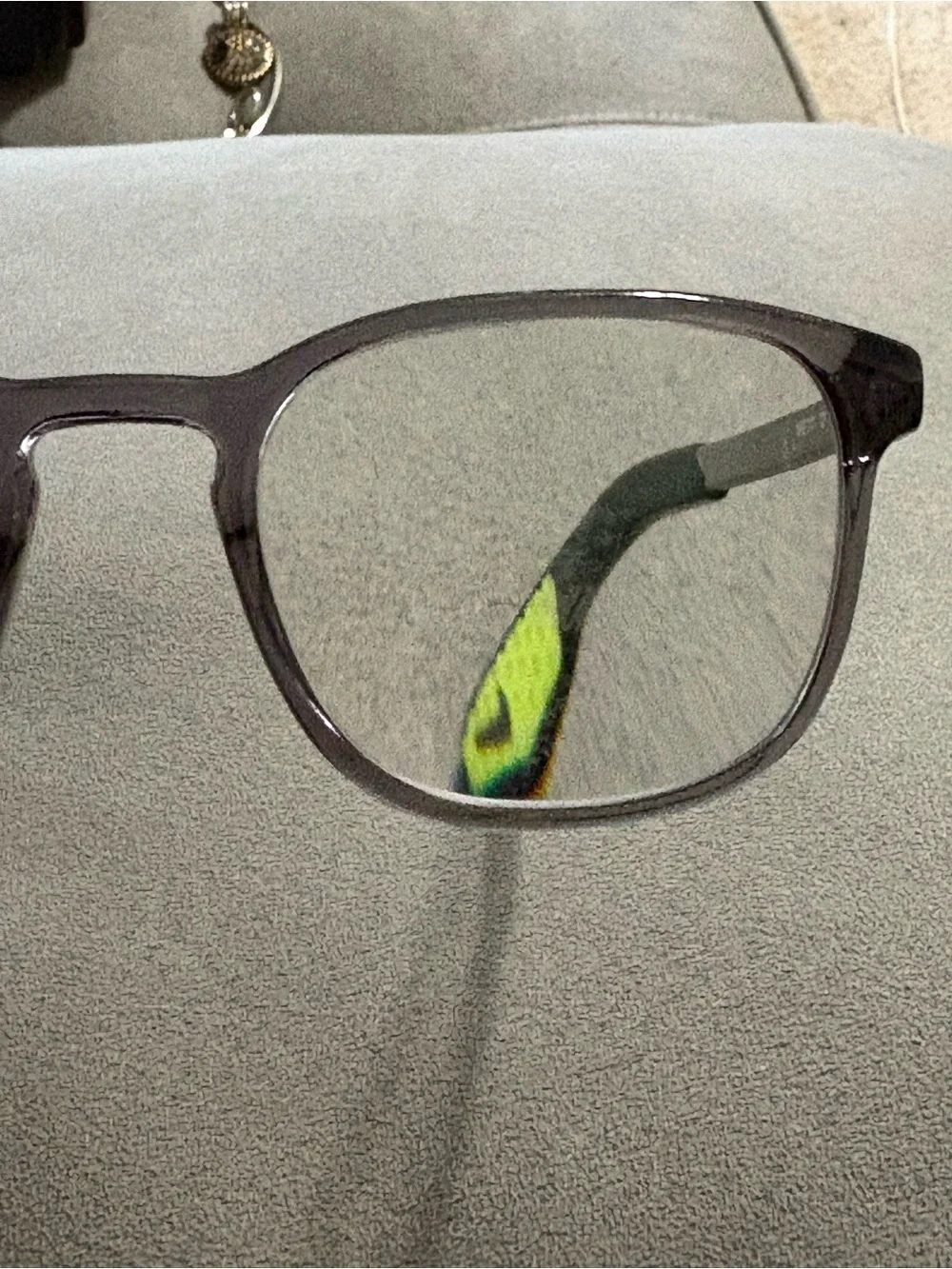 Nike Eyeglasses Frames Only, NIKE 7171 027 51-20-145 Gray Translucent Lime Green